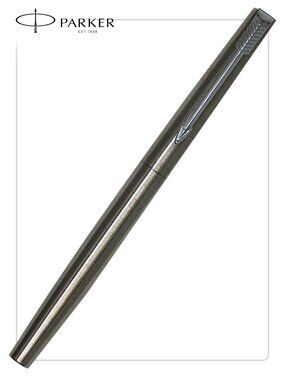 Parker 15 Flighter Brushed Stainless Steel Fountain Pen Vintage
